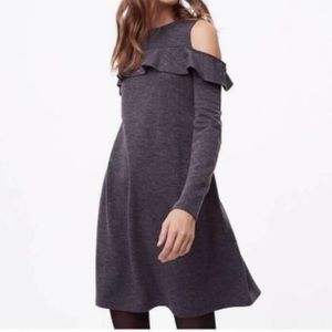 Loft | Cold Shoulder Long Sleeve Dress